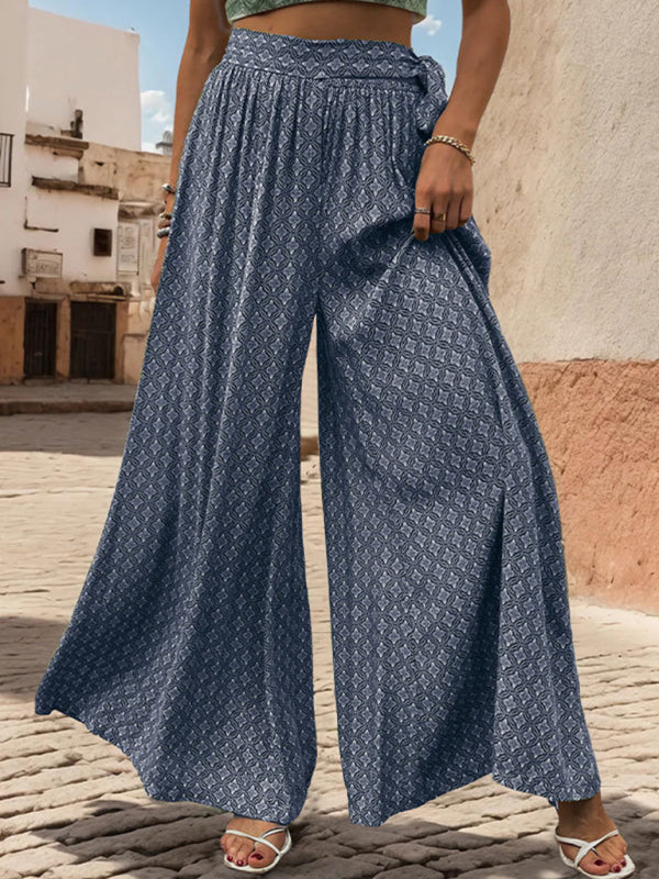 High Waist Wide Leg Printed Pants in 4 Colors S-XL