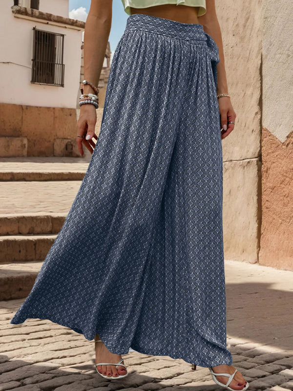 High Waist Wide Leg Printed Pants in 4 Colors S-XL