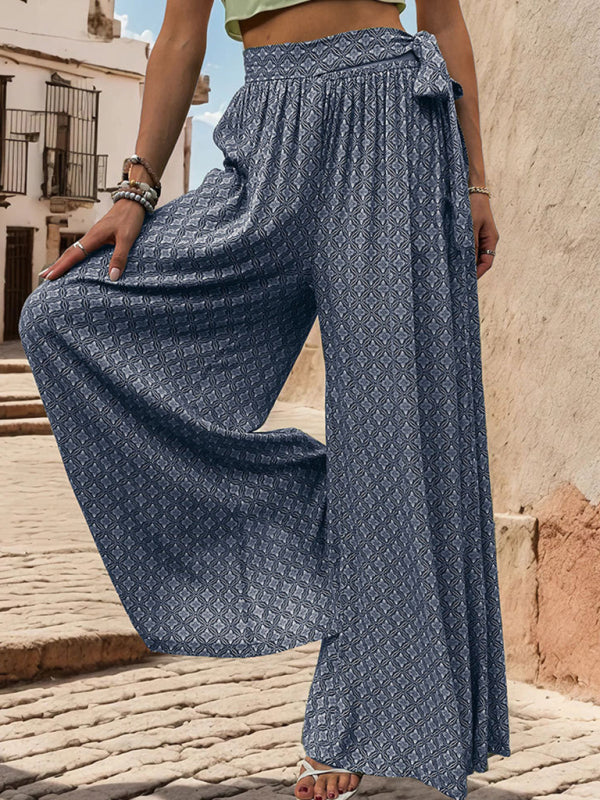 High Waist Wide Leg Printed Pants in 4 Colors S-XL