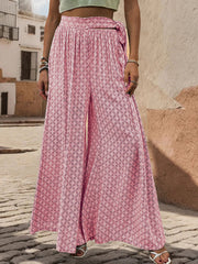 High Waist Wide Leg Printed Pants in 4 Colors S-XL