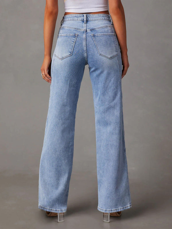 Wide Leg High Waist Jeans S-XL