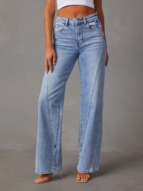 Wide Leg High Waist Jeans S-XL