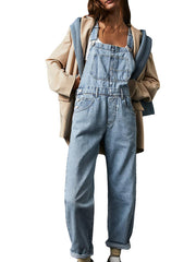 Jeans-Overall mit lockerer Passform, mit Taschen und verstellbaren Schultergurten