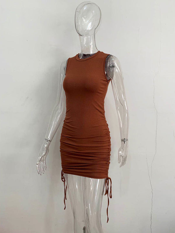 New slim fit hip-hugging vest dress