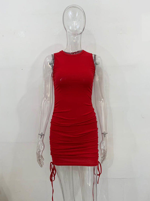 New slim fit hip-hugging vest dress