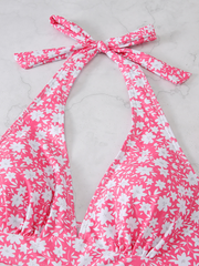Dreiteiliges Bikini-Set mit Blumenmuster