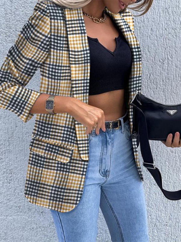 Blazer mit Taschen und Revers