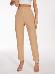 High Waist Slim-Fit Pants
