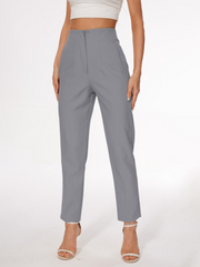 High Waist Slim-Fit Pants