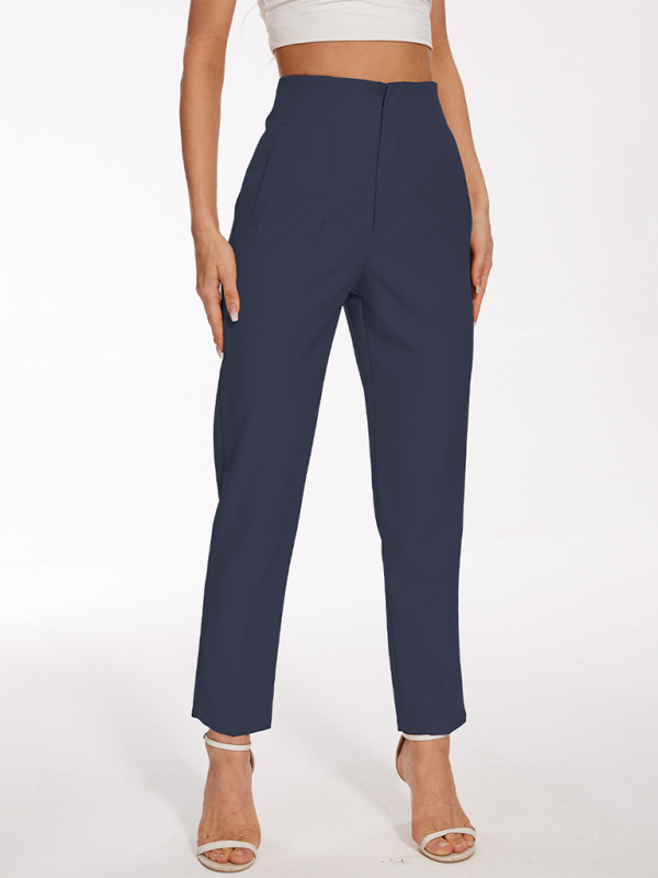 High Waist Slim-Fit Pants