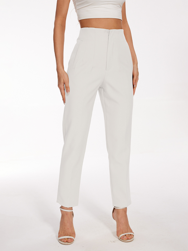 High Waist Slim-Fit Pants