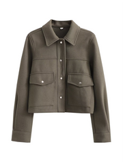Veste en tweed avec revers et poches