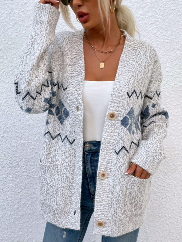 Knit Cardigan Sweater with Pockets