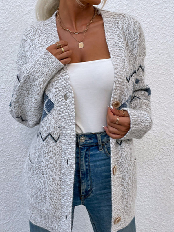 Knit Cardigan Sweater with Pockets