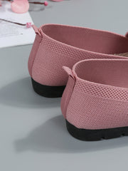Pink Closed Toe Slip-On Loafers