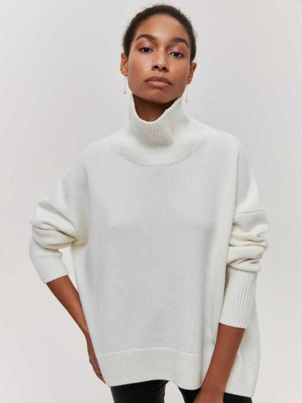 Knit Turtleneck Long Sleeve Sweater in 8 Colors S-L