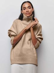 Knit Turtleneck Long Sleeve Sweater in 8 Colors S-L