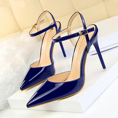 Lackleder High Heel Stilettos mit spitzer Zehenpartie