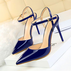 Lackleder High Heel Stilettos mit spitzer Zehenpartie