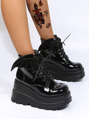 Halloween Bat Wing Platform Martin Boots