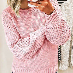Thick Knit Long Sleeve Sweater in 5 Colors Sizes 4-16