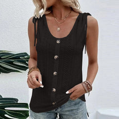 Solid Tank Top with Buttons in 5 Colors Sizes 4-16