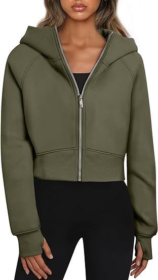 Kurzes Langarm-Sweatshirt mit Kapuze in 6 Farben S-XL 