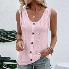 Solid Tank Top with Buttons in 5 Colors Sizes 4-16